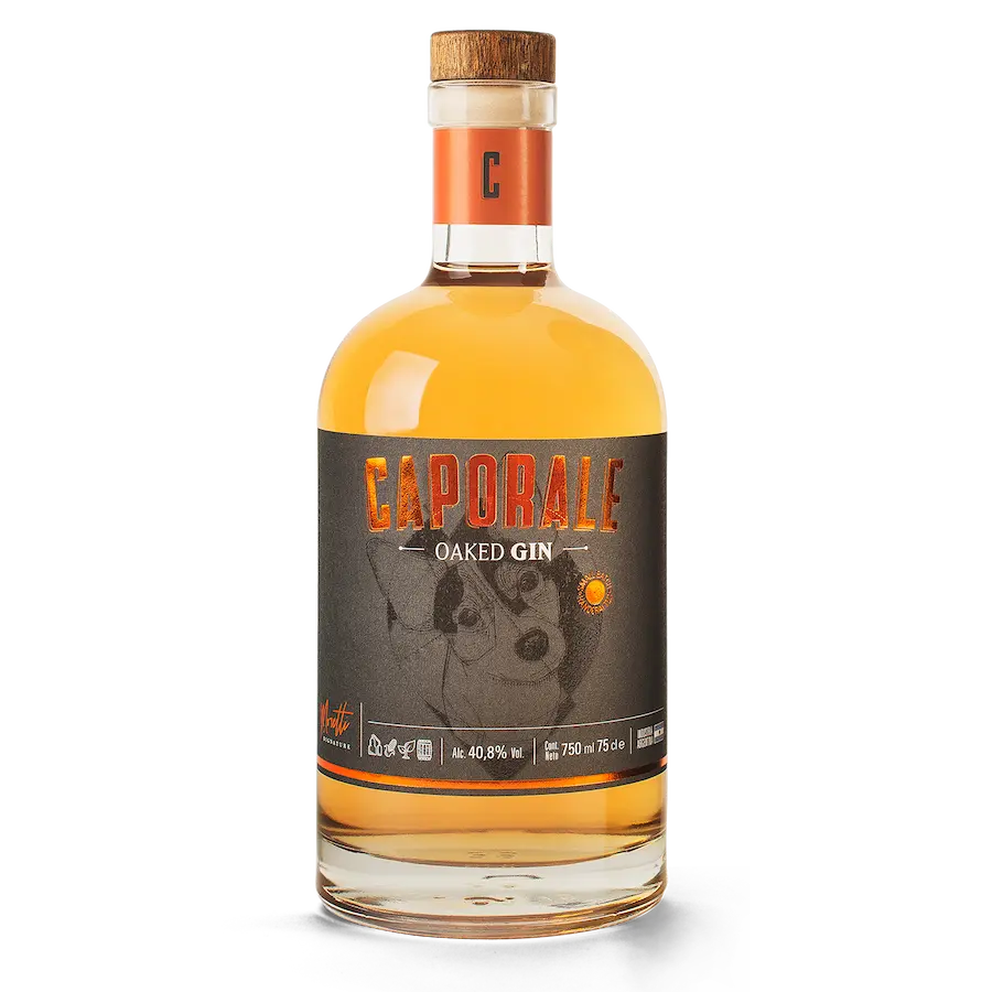 Botella de Caporale Oaked Gin de 750 ml