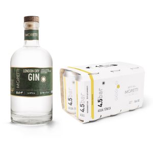 Moretti London Dry Gin + Six Pack Agua Tónica