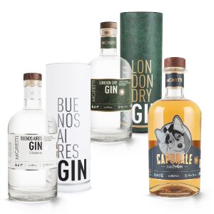 Buenos Aires Gin con estuche + Caporale Oaked Gin + London Dry Gin DE REGALO con estuche