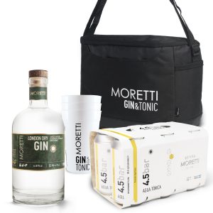 London Dry Gin + SixPack Agua Tónica + 3 vasos + Conservadora