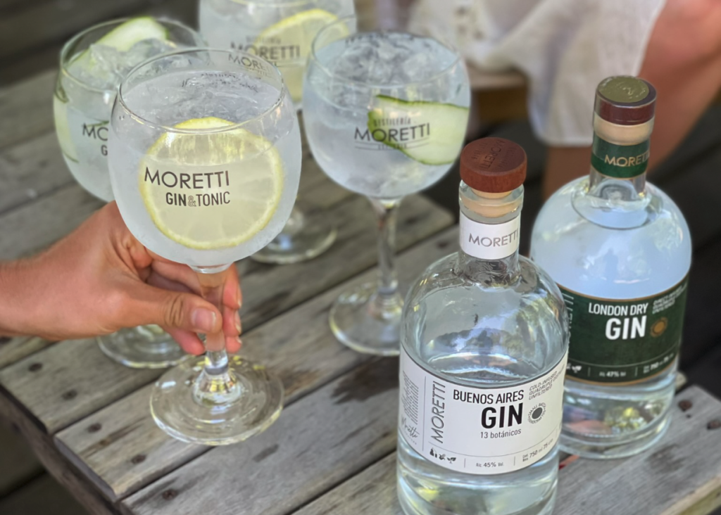 Moretti buenos aires gin london dry gin